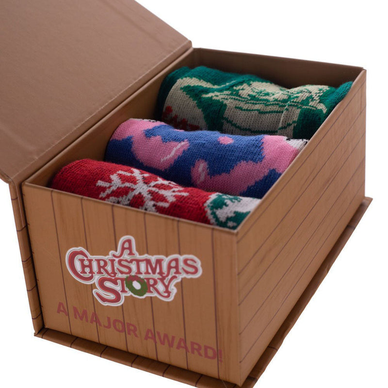Christmas Story 3 Pair Crew Sock Box Set - Premium Socks from Bioworld - Just $13.95! Shop now at Pat&