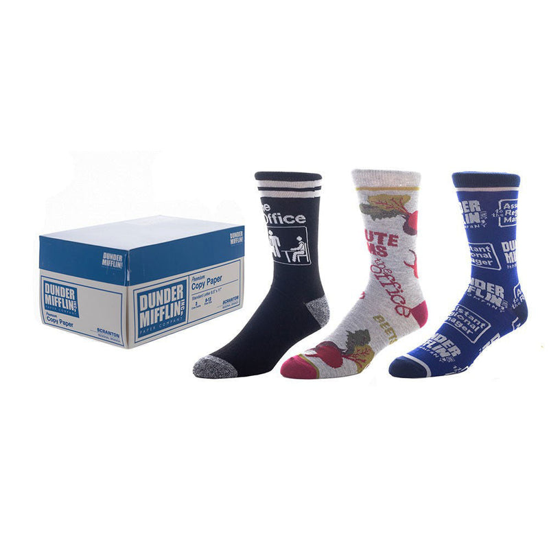 The Office 3 Pair Crew Sock Box Set - Premium Socks from Bioworld - Just $24.95! Shop now at Pat&