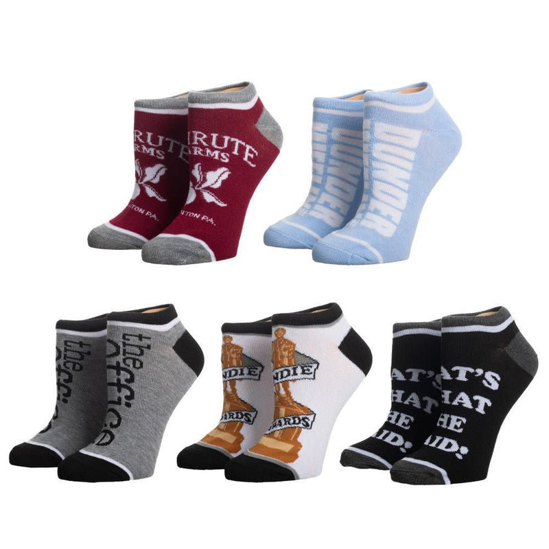 The Office 5 Pair Ankle Socks - Premium Socks from Bioworld - Just $17.95! Shop now at Pat&