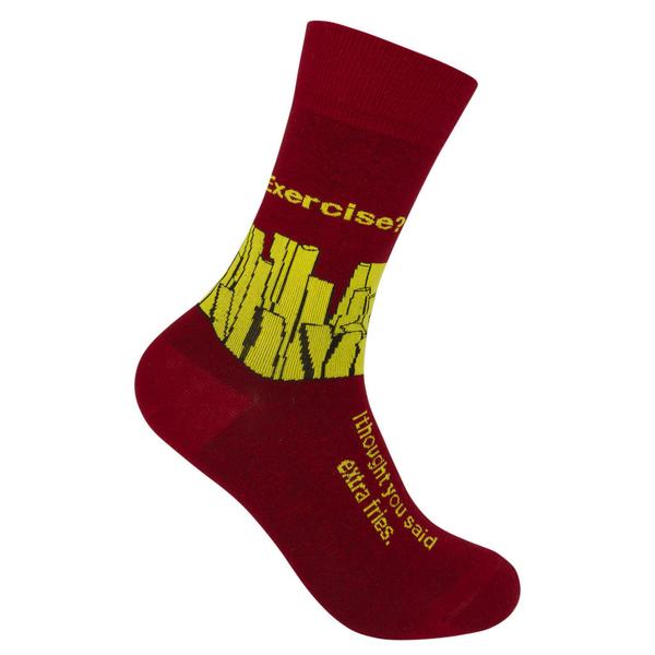 Exercise? I Thought You Said Extra Fries - Premium Socks from funatic - Just $9.95! Shop now at Pat's Monograms