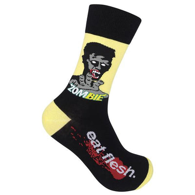Zombie - Eat Flesh - Premium Socks from funatic - Just $9.95! Shop now at Pat's Monograms