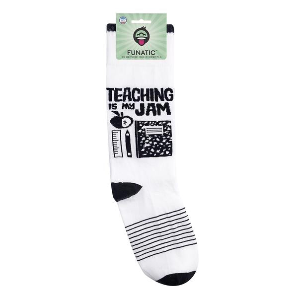 Teaching is My Jam Socks - Premium Socks from funatic - Just $9.95! Shop now at Pat's Monograms