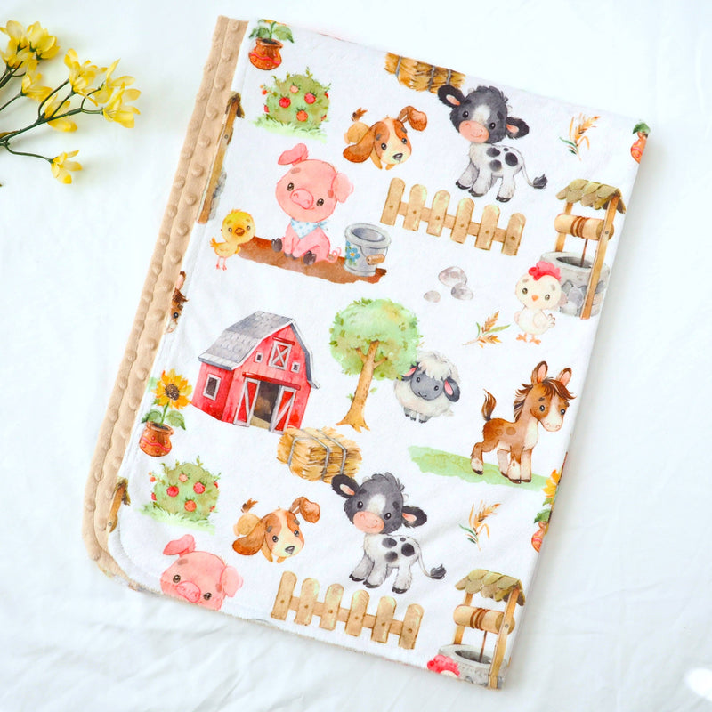 Baby & Toddler Minky Blanket - Farm Animals - Premium  from Honey Lemonade - Just $42.95! Shop now at Pat&
