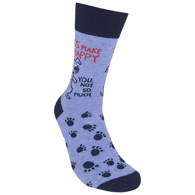Dogs Make Me Happy Crew Socks - Premium Socks from funatic - Just $12.95! Shop now at Pat's Monograms