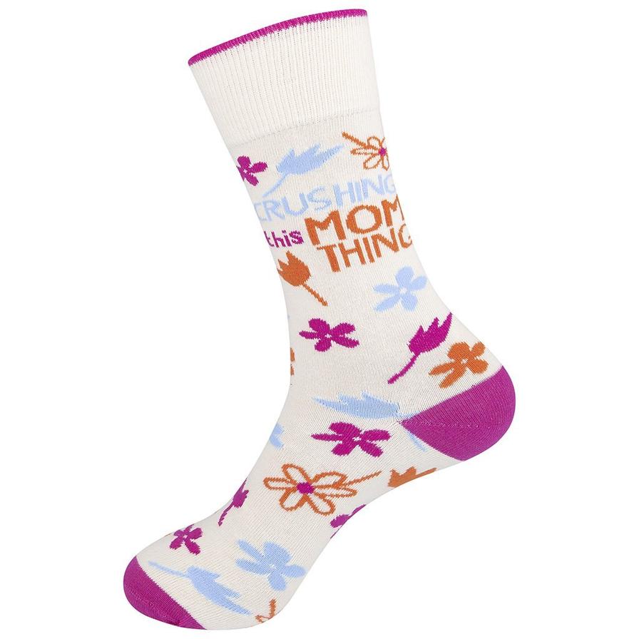 Crushing This Mom Thing Socks - Premium Socks from funatic - Just $12.95! Shop now at Pat's Monograms