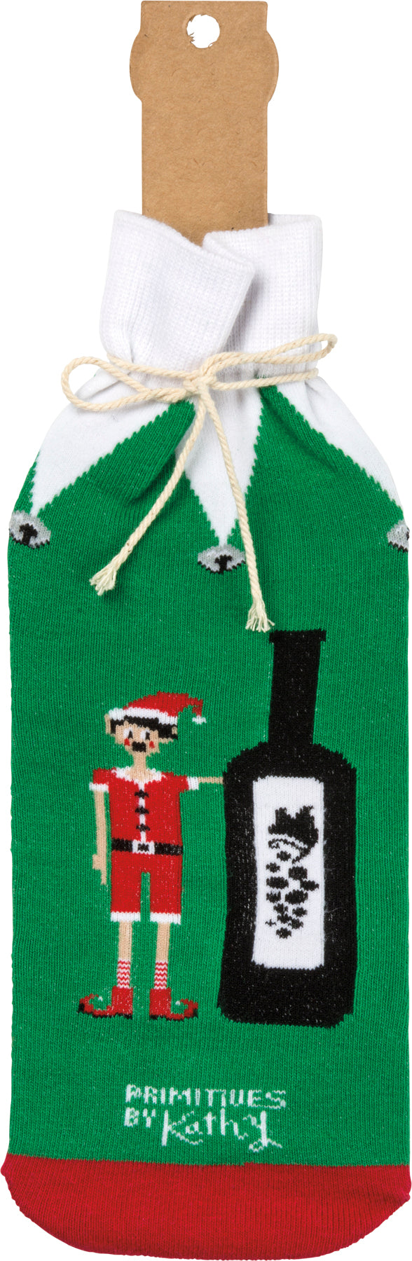 Bottle Sock - A Little Elf Told Me You Like Wine - Premium wine accessories from Primitives by Kathy - Just $5.95! Shop now at Pat's Monograms