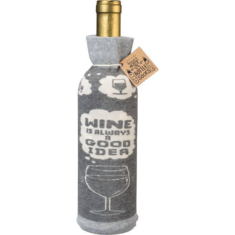 Bottle Sock - Good Idea - Premium wine accessories from Primitives by Kathy - Just $5.95! Shop now at Pat's Monograms