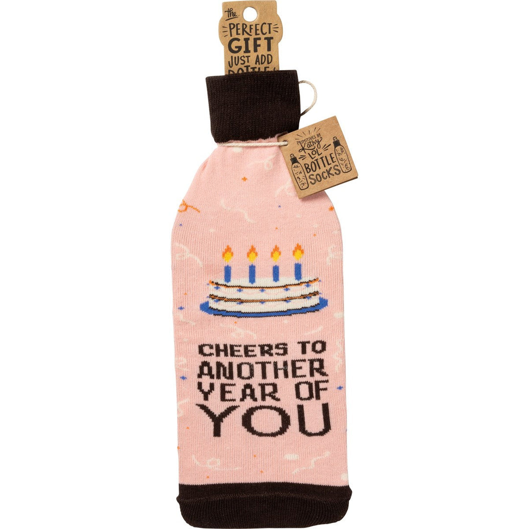 Bottle Sock - Happy Birthday - Premium wine accessories from Primitives by Kathy - Just $5.95! Shop now at Pat's Monograms