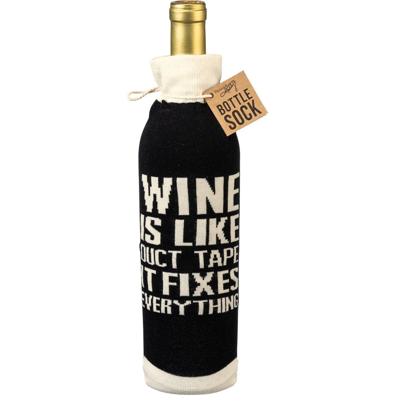 Bottle Sock - Wine Is Like Duct Tape - Premium wine accessories from Primitives by Kathy - Just $5.95! Shop now at Pat&