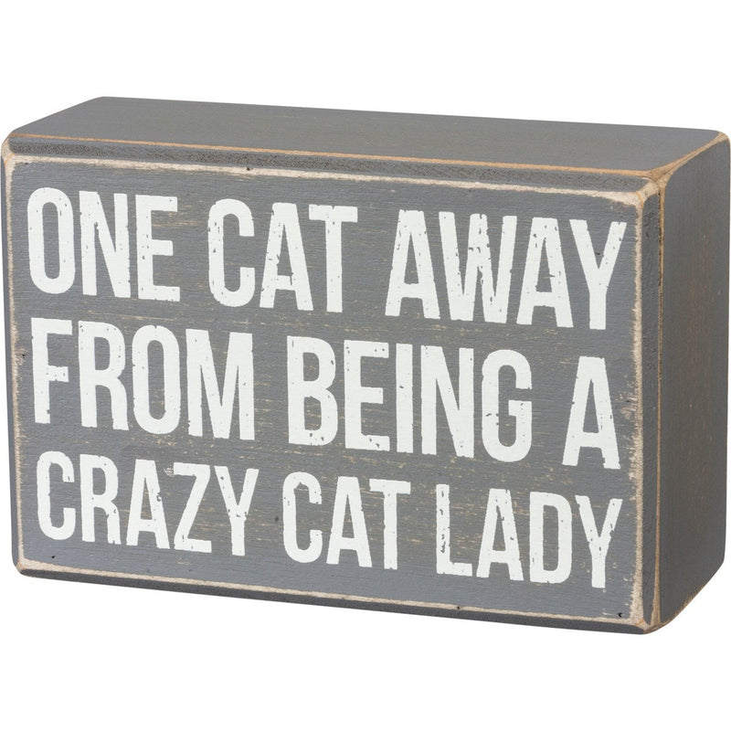 Box Sign & Sock Set - One Cat Away - Premium Socks from Primitives by Kathy - Just $12.95! Shop now at Pat&