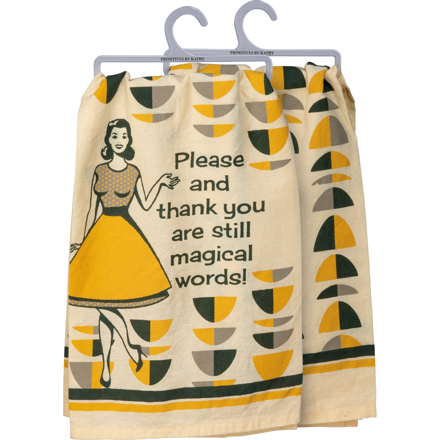 Kitchen Towel - Please Thank You Magical Words - Premium Kitchen Towel from Primitives by Kathy - Just $8.95! Shop now at Pat's Monograms