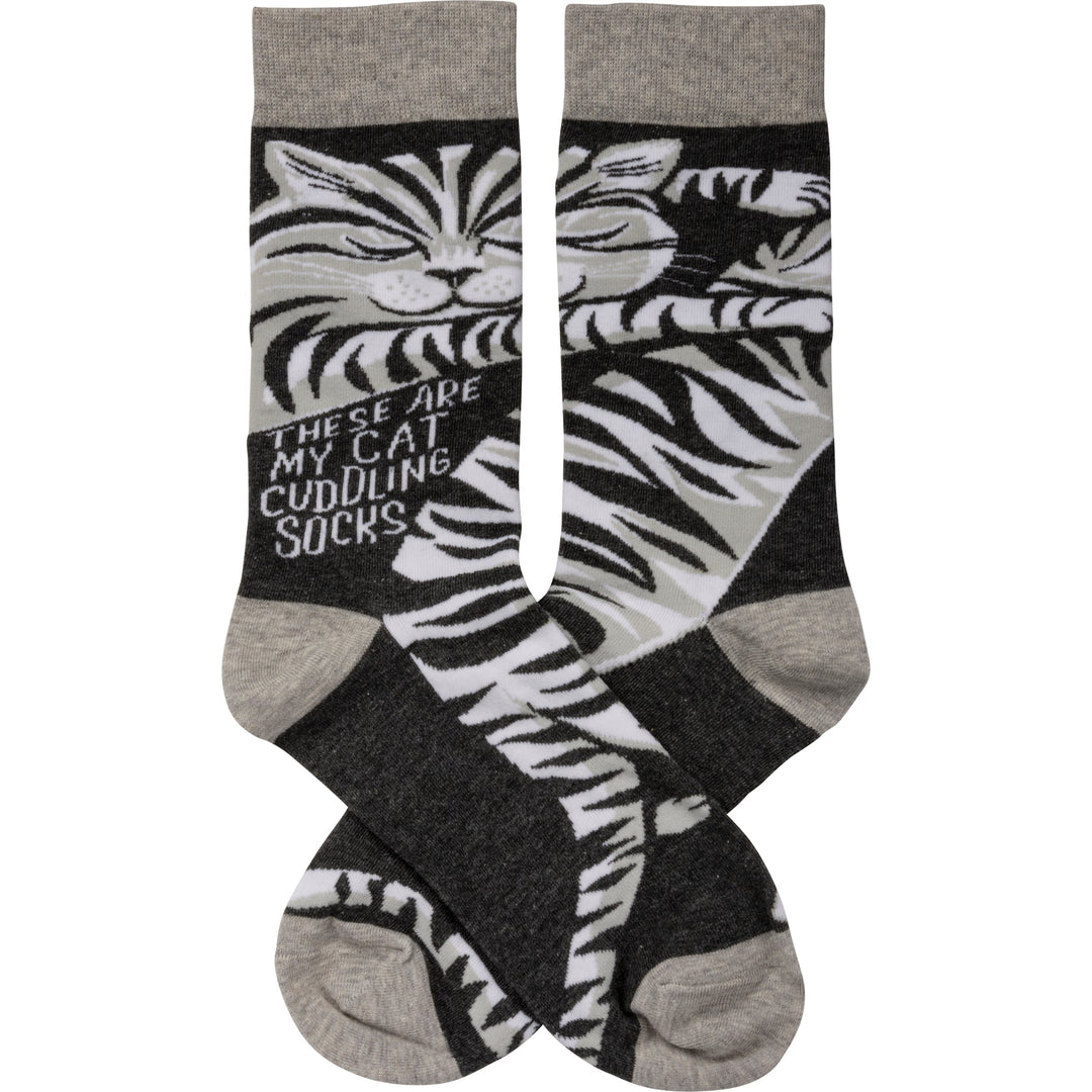 Socks - These Are My Cat Cuddling Socks - Premium Socks from Primitives by Kathy - Just $7.95! Shop now at Pat's Monograms