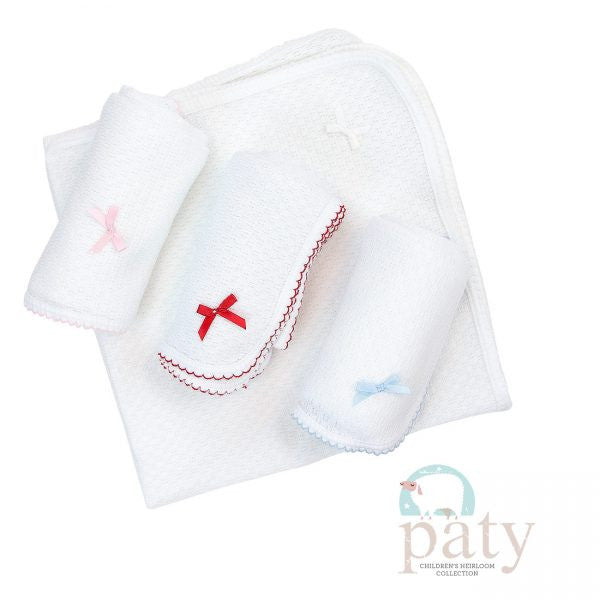 Paty Swaddle Blanket with Bow - Premium Infant Accessories from Paty INC. - Just $36.95! Shop now at Pat's Monograms