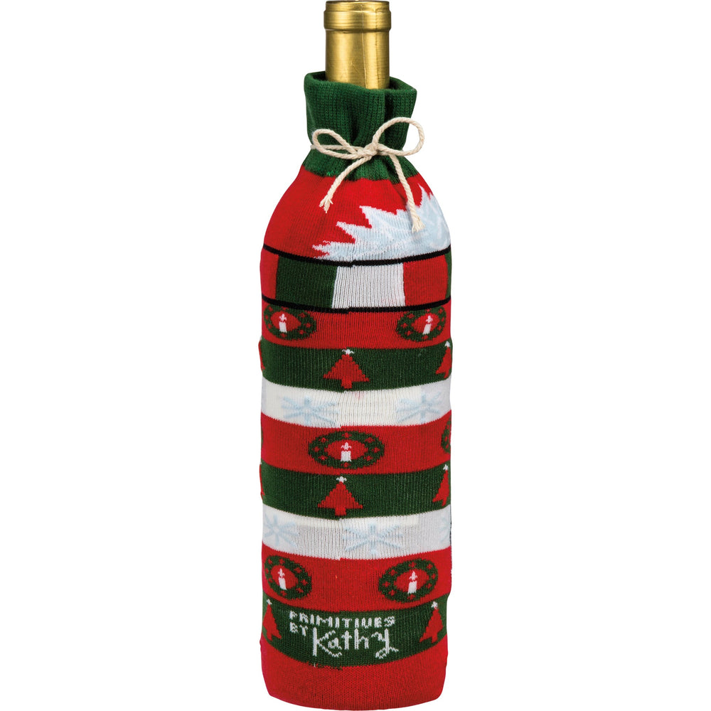 Bottle Sock - To Santa's Helper From Santa - Premium wine accessories from Primitives by Kathy - Just $5.95! Shop now at Pat's Monograms