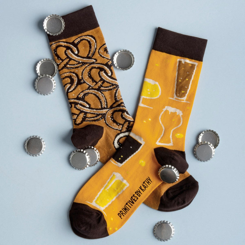 Socks - Beer & Pretzel - Premium Socks from Primitives by Kathy - Just $7.95! Shop now at Pat's Monograms