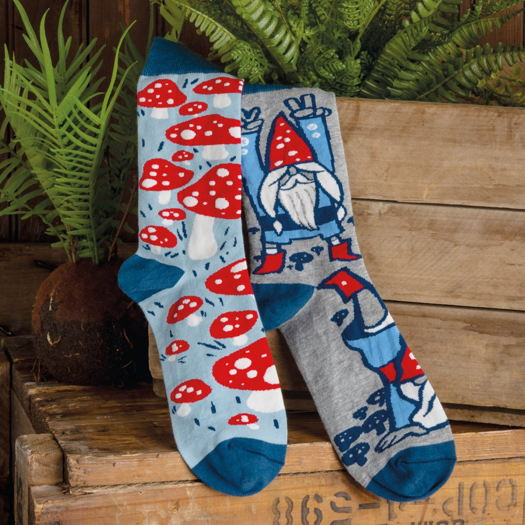 Socks - Gnomes & Mushrooms - Premium Socks from Primitives by Kathy - Just $7.95! Shop now at Pat's Monograms