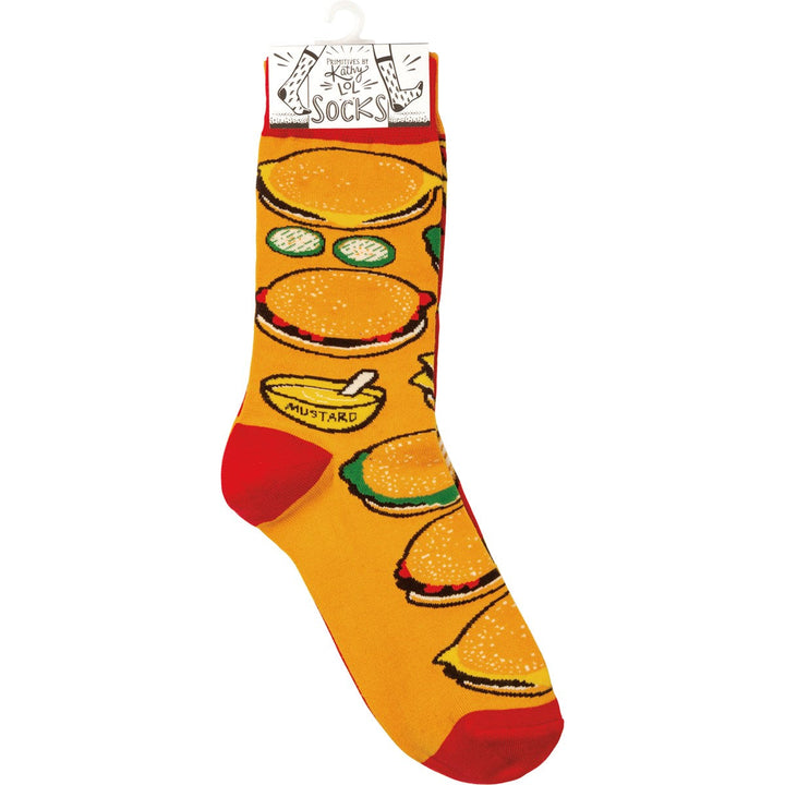 Socks - Burgers & Fries - Premium Socks from Primitives by Kathy - Just $7.95! Shop now at Pat's Monograms