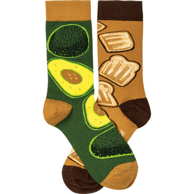 Socks - Avocado & Toast - Premium Socks from Primitives by Kathy - Just $7.95! Shop now at Pat's Monograms