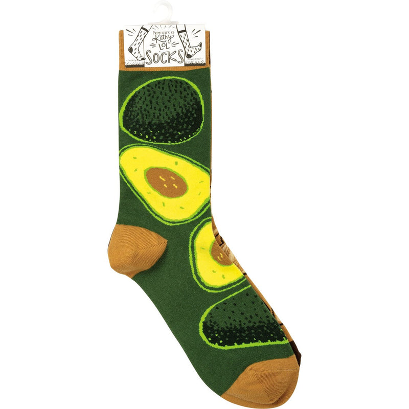 Socks - Avocado & Toast - Premium Socks from Primitives by Kathy - Just $7.95! Shop now at Pat&