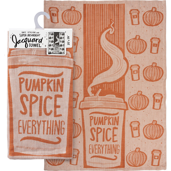 Kitchen Towel - Pumpkin Spice Everything - Premium Kitchen Towel from Primitives by Kathy - Just $8.95! Shop now at Pat's Monograms