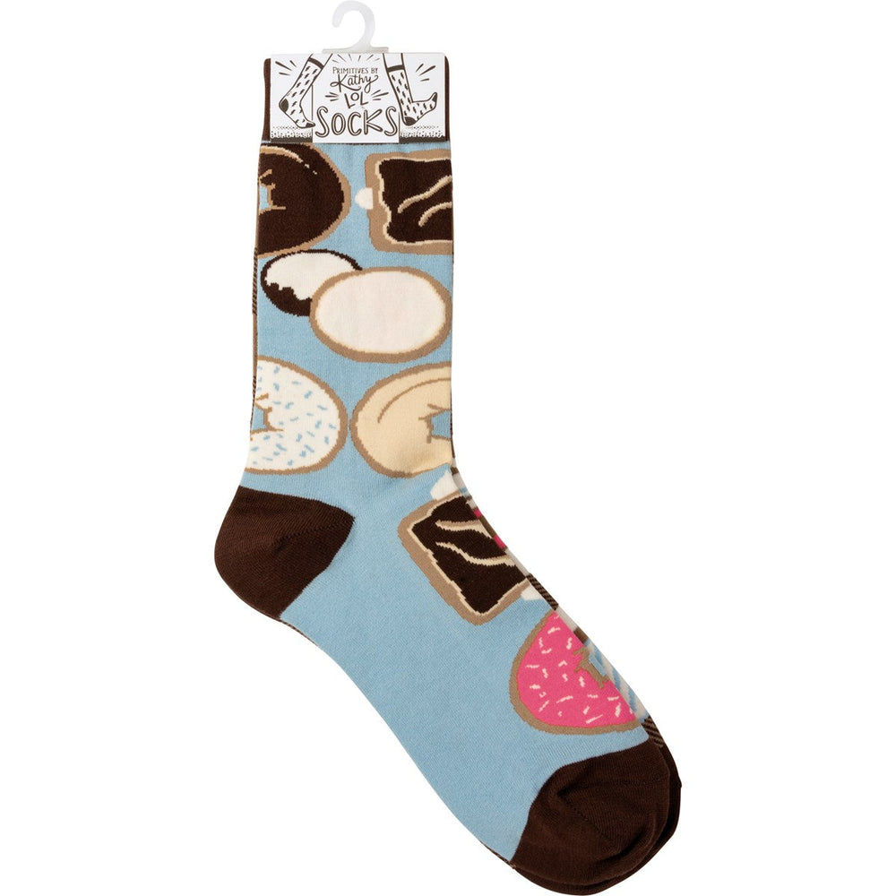 Socks - Coffee & Donuts - Premium Socks from Primitives by Kathy - Just $7.95! Shop now at Pat's Monograms