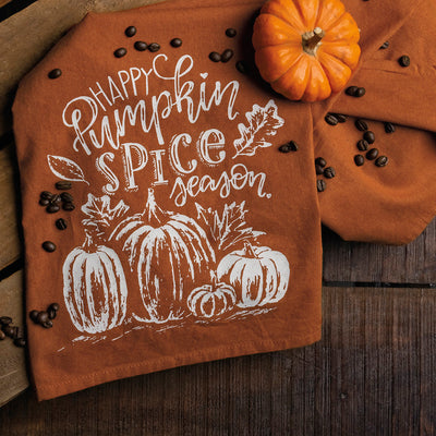 Kitchen Towel - Happy Pumpkin Spice Season - Premium Kitchen Towel from Primitives by Kathy - Just $8.95! Shop now at Pat's Monograms