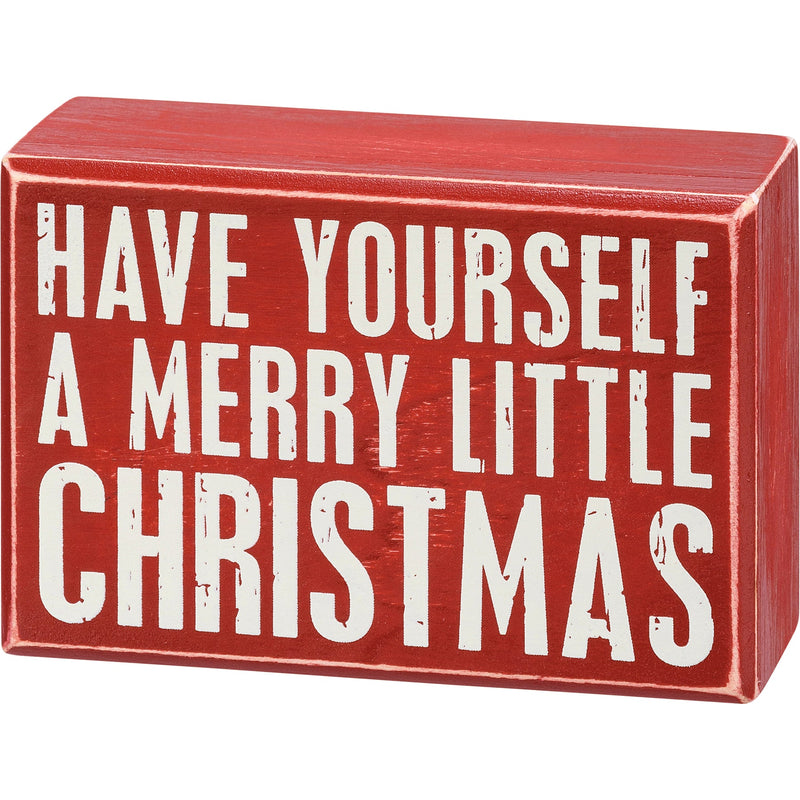 Box Sign & Sock Set - A Merry Little Christmas - Premium Socks from Primitives by Kathy - Just $12.95! Shop now at Pat&