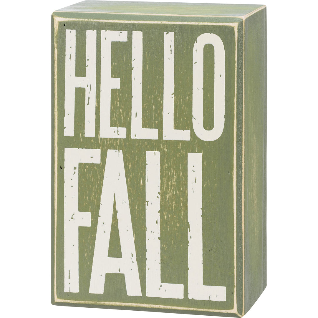 Box Sign & Sock Set - Hello Fall - Premium Socks from Primitives by Kathy - Just $12.95! Shop now at Pat's Monograms