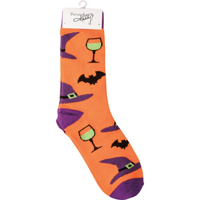 Box Sign & Sock Set - Hocus Pocus I Need Wine - Premium Socks from Primitives by Kathy - Just $12.95! Shop now at Pat's Monograms