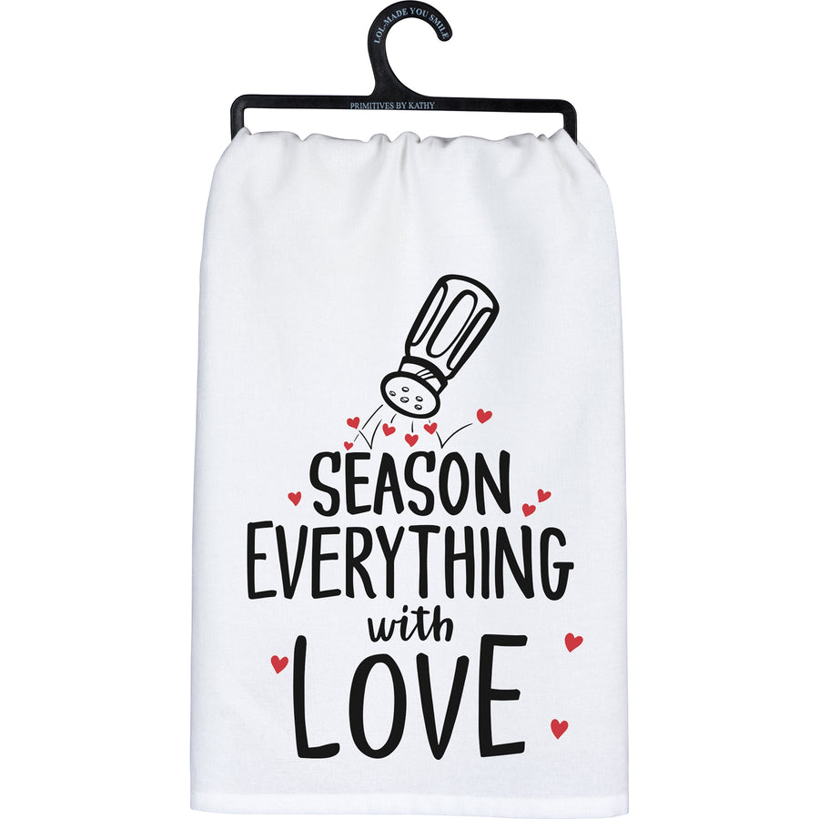 Kitchen Towel - Season Everything With Love - Premium Kitchen Towel from Primitives by Kathy - Just $8.95! Shop now at Pat's Monograms
