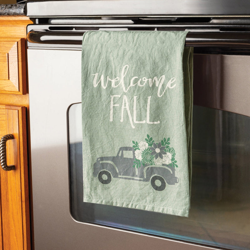 Kitchen Towel - Welcome Fall - Premium Kitchen Towel from Primitives by Kathy - Just $8.95! Shop now at Pat&