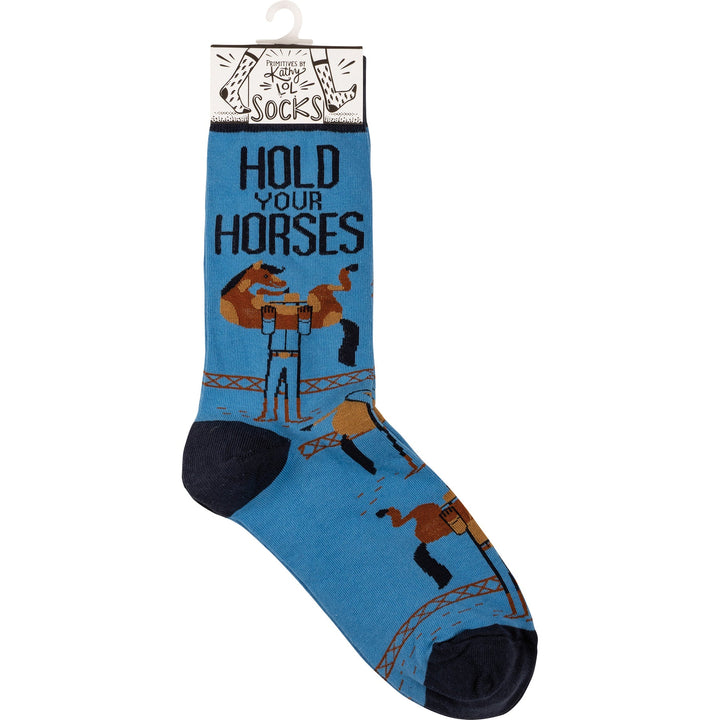 Socks - Hold Your Horses - Premium Socks from Primitives by Kathy - Just $7.95! Shop now at Pat's Monograms