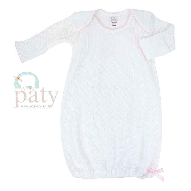 Paty Gown - White with trim - Premium Infant Wear from Paty INC. - Just $46.00! Shop now at Pat&