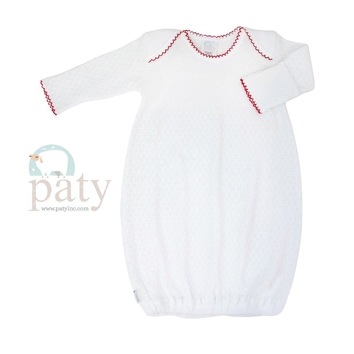 Paty Gown - White with trim - Premium Infant Wear from Paty INC. - Just $46.00! Shop now at Pat's Monograms