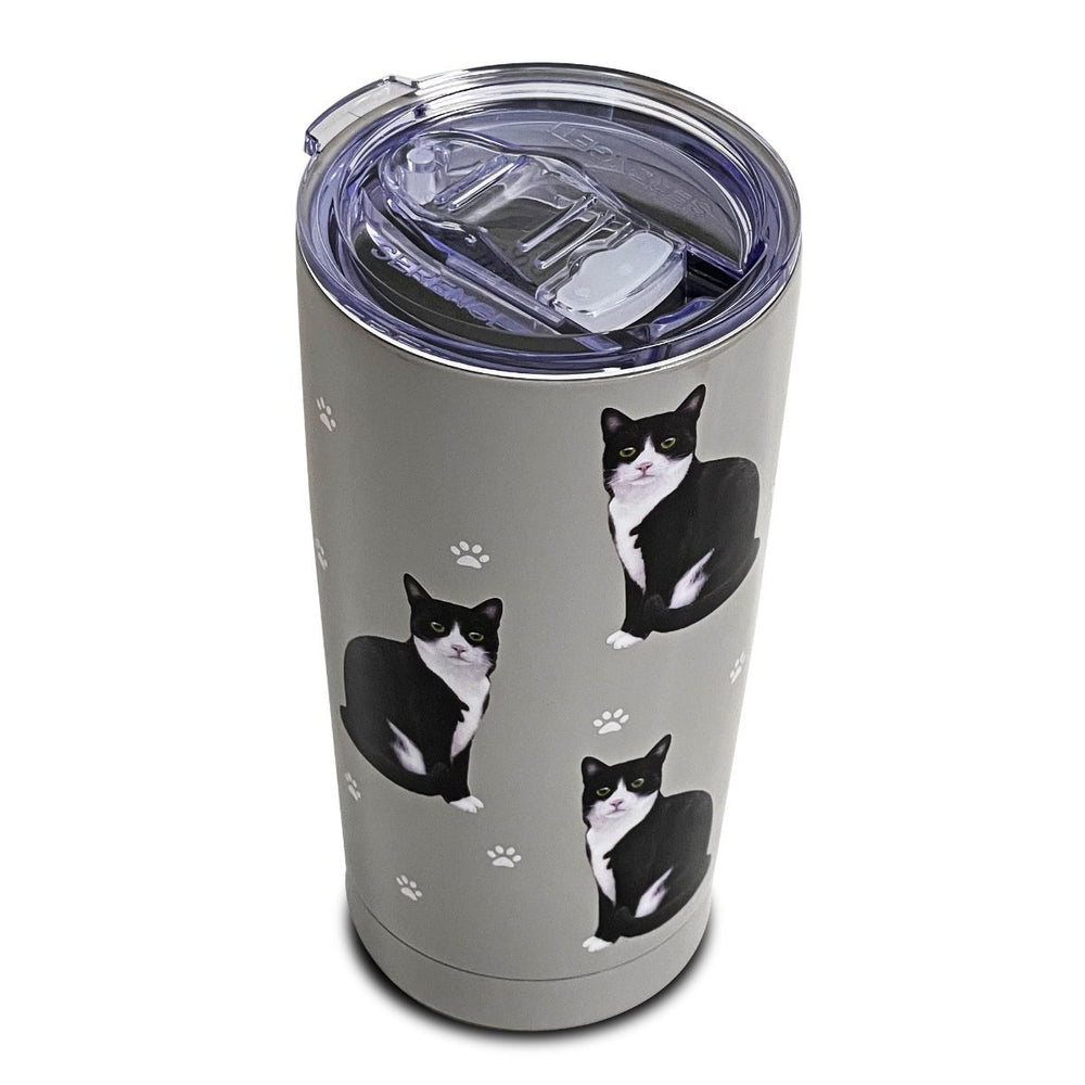 Black and White Cat SERENGETI Ultimate 3D Tumbler - Stainless Steel - Premium Tumblers from E&S Pets - Just $27.95! Shop now at Pat's Monograms