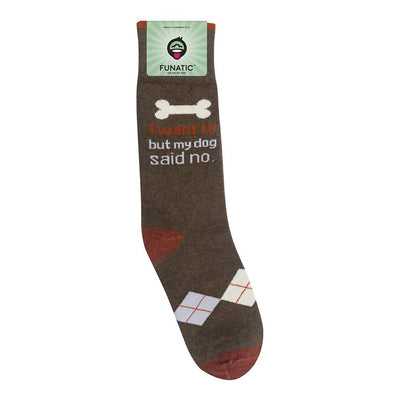 I want to But My Dog Said No Socks - Premium Socks from funatic - Just $11.95! Shop now at Pat's Monograms