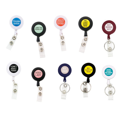 Say What Badge Reels - Premium badge reel from About Face - Just $5.95! Shop now at Pat's Monograms