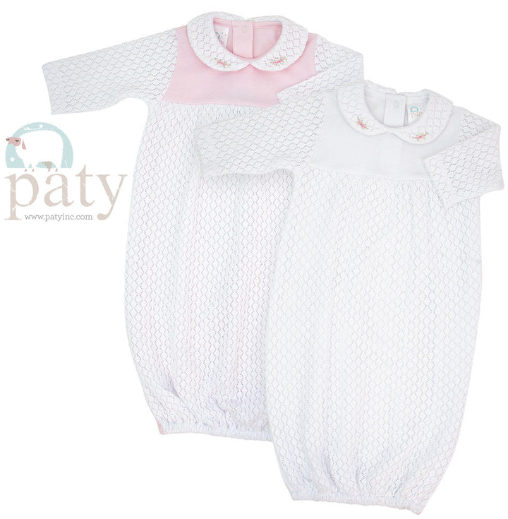 Paty Longsleeve Esther Gown - Premium Infant Wear from Paty INC. - Just $50.00! Shop now at Pat's Monograms