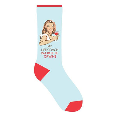 My Life Coach is a Bottle of Wine Socks - Premium Socks from funatic - Just $13.95! Shop now at Pat's Monograms