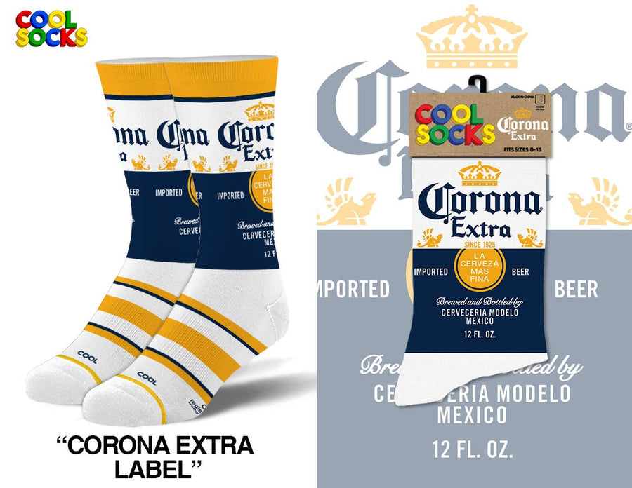 Corona Extra - Mens Crew Folded - Premium Socks from Cool Socks - Just $11.95! Shop now at Pat's Monograms