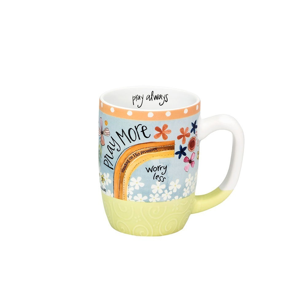 Pray More Worry Less Mug - Premium Housewares from Shannon Roads Gifts - Just $15.95! Shop now at Pat's Monograms
