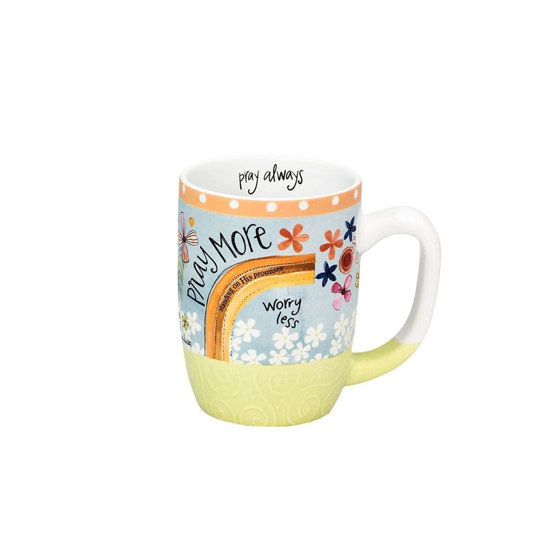Pray More Worry Less Mug - Premium Housewares from Shannon Roads Gifts - Just $15.95! Shop now at Pat&