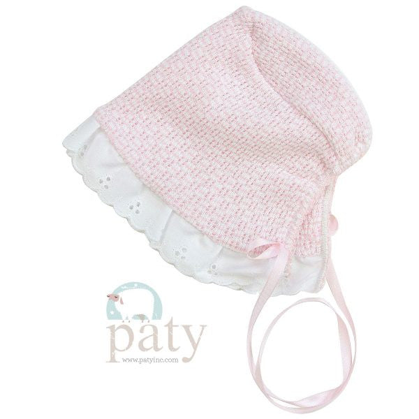 Paty Infant Bonnets with Eyelet Trim - Premium Infant Wear from Paty INC. - Just $19.00! Shop now at Pat's Monograms