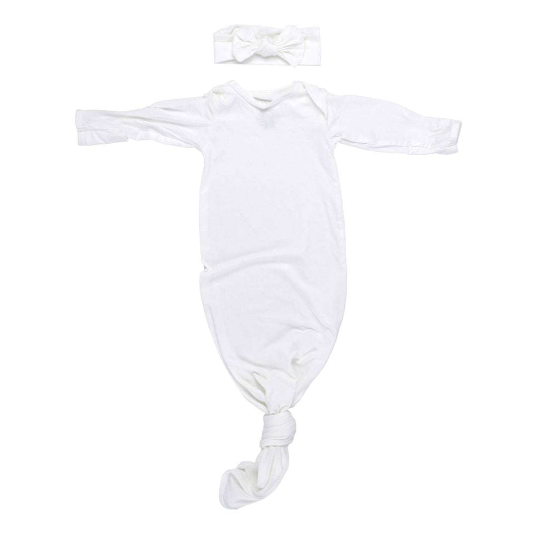 White Knotted Gown - Premium  from Three Little Tots - Just $24.95! Shop now at Pat's Monograms