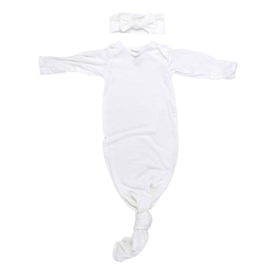 White Knotted Gown - Premium  from Three Little Tots - Just $24.95! Shop now at Pat's Monograms