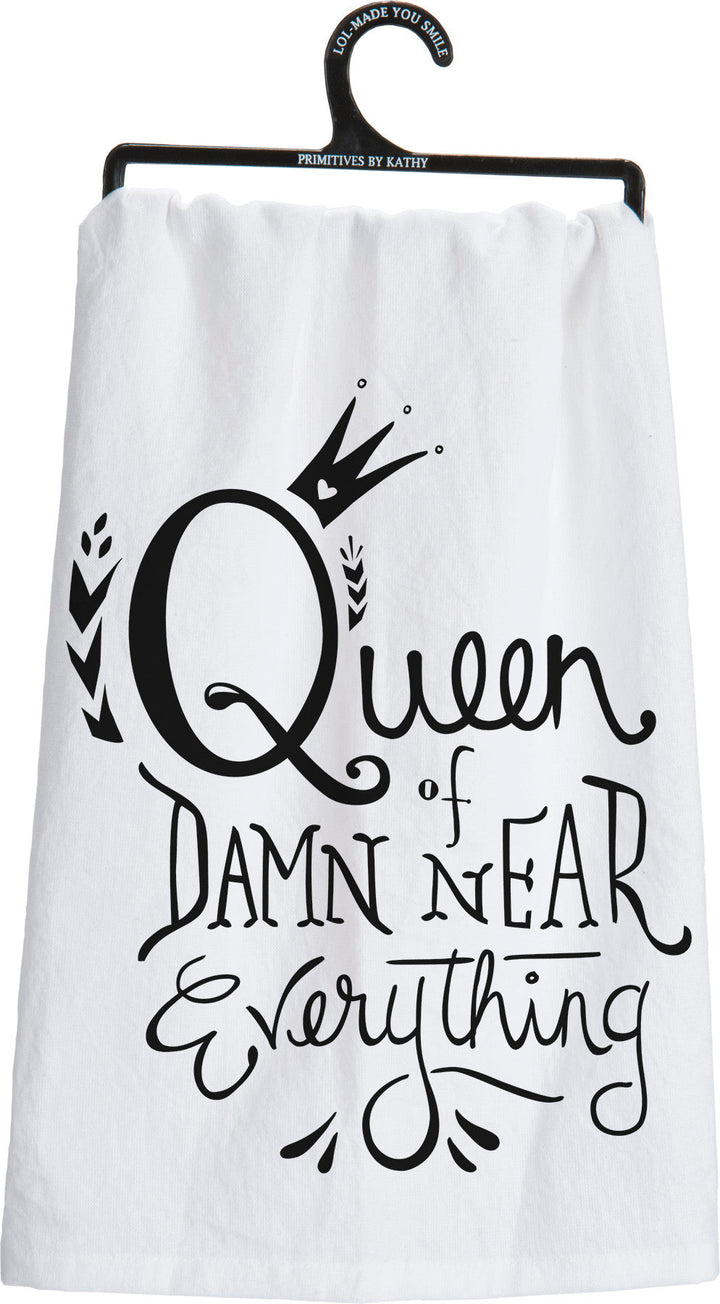 Kitchen Towel - Queen of Damn Near Everything - Premium Kitchen Towel from Primitives by Kathy - Just $8.95! Shop now at Pat's Monograms