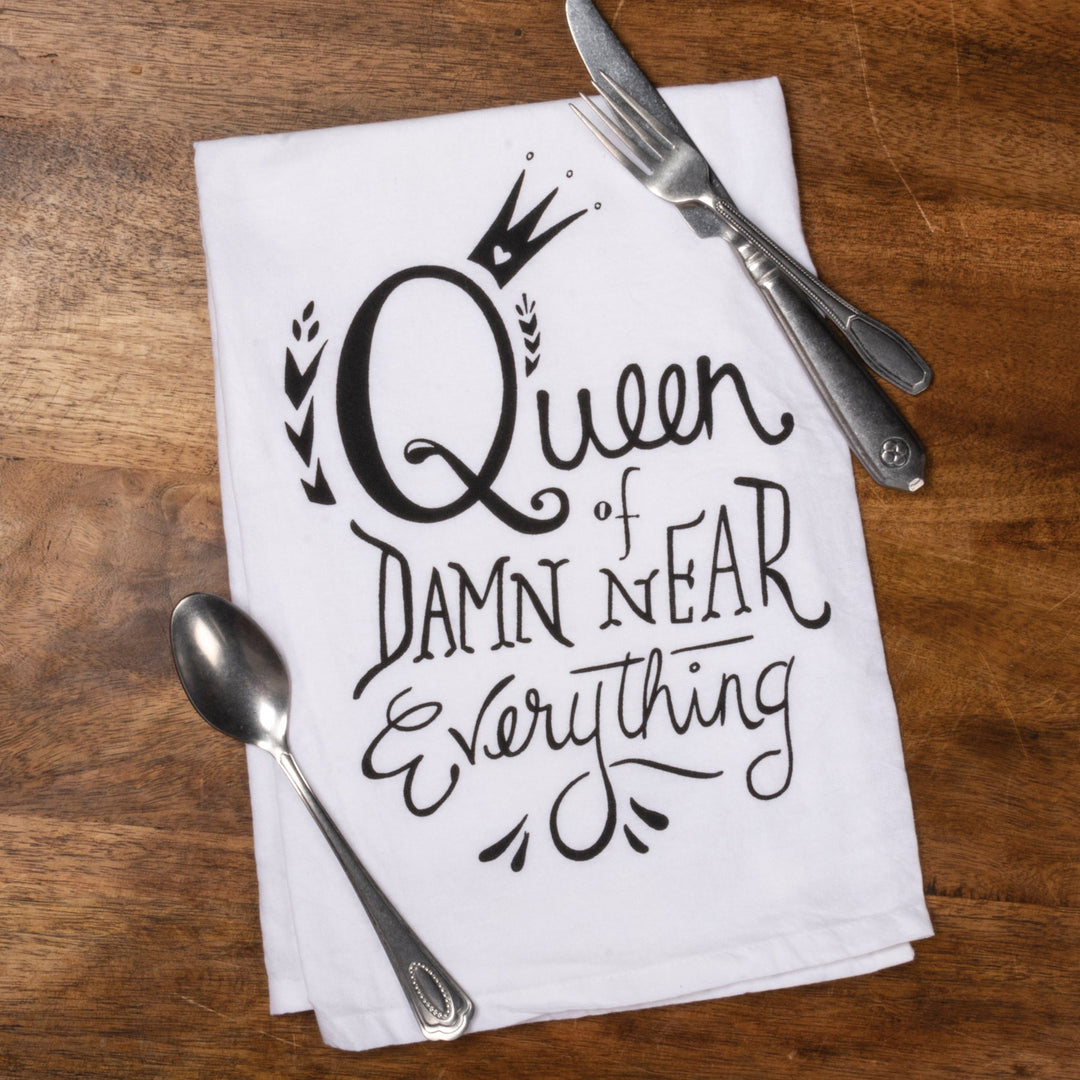 Kitchen Towel - Queen of Damn Near Everything - Premium Kitchen Towel from Primitives by Kathy - Just $8.95! Shop now at Pat's Monograms