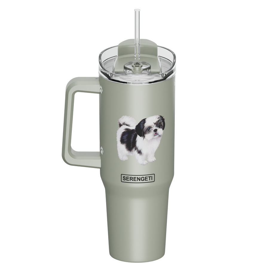 Shih Tzu, black 40 oz Tumbler with Handle and Straw Lid - Premium  from E&S Pets - Just $36.95! Shop now at Pat's Monograms