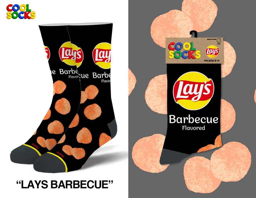Lays BBQ - Mens Crew Folded - Premium Socks from Cool Socks - Just $11.95! Shop now at Pat's Monograms