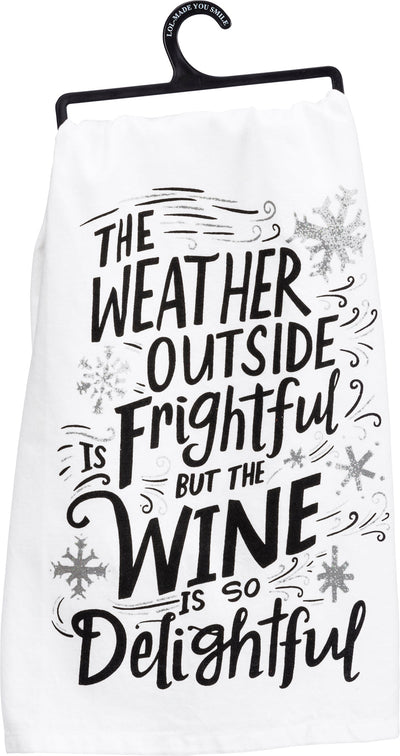 Kitchen Towel - Wine is Delightful - Premium Kitchen Towel from Primitives by Kathy - Just $8.95! Shop now at Pat's Monograms